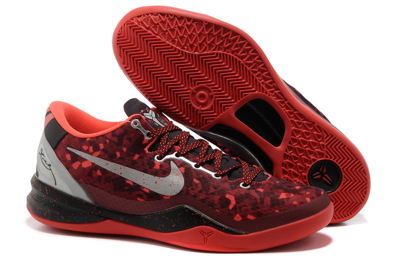 Men's Running weapon Kobe 8 Black/Red/Grey Shoes 003